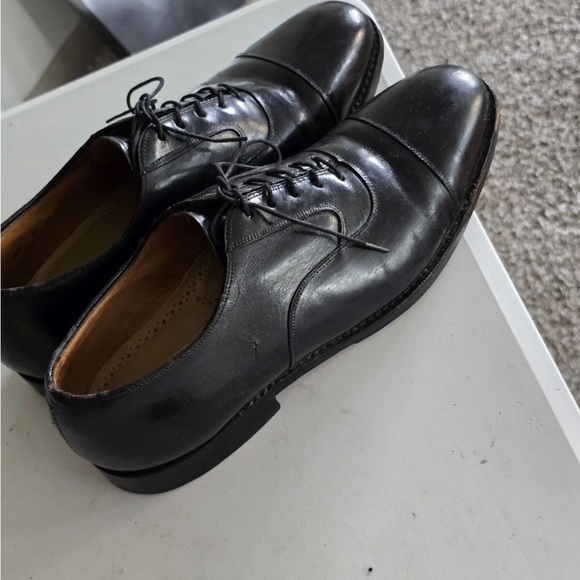 Johnston & Murphy Dress Shoes 8.5 Men Optima Black Leather Lace Up Excellent - Picture 7 of 14
